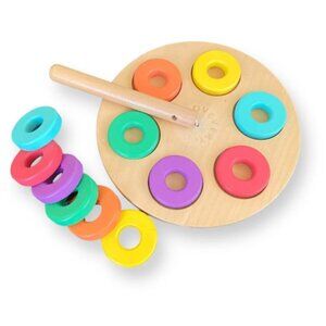 Lovevery Flexible Wooden Stacker + Rings